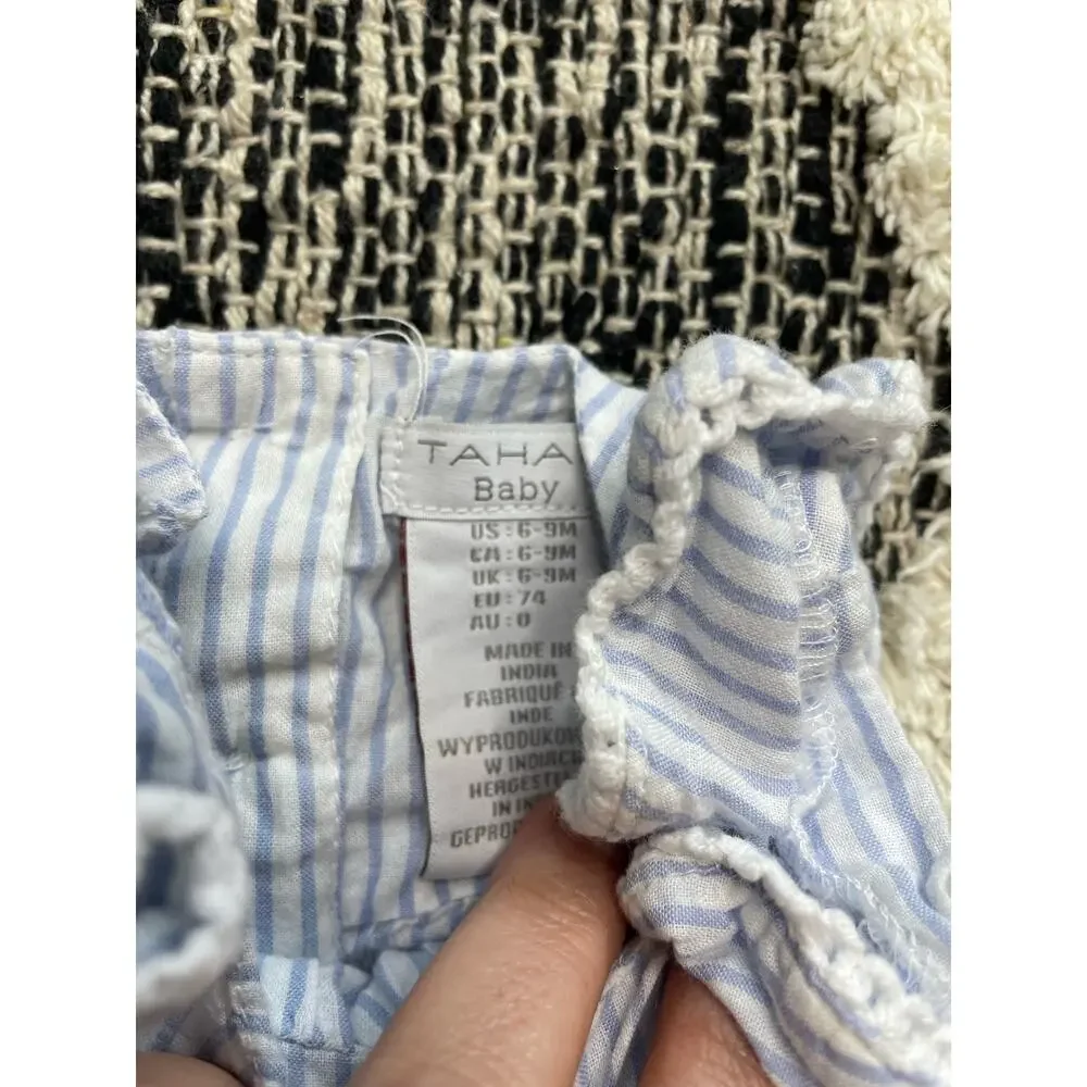 Tahari Baby Blue and Pink Outfit Spring Summer Clothes baby size 6-9mo